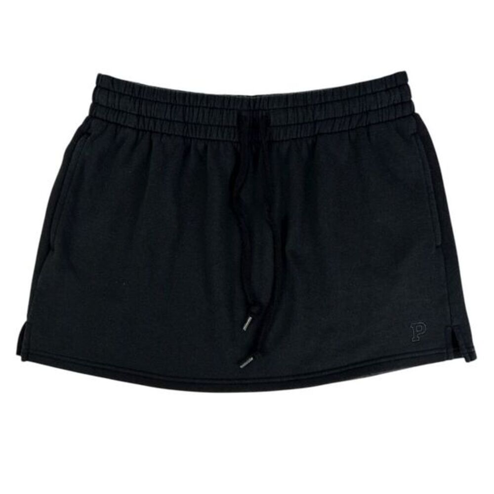 Victoria's Secret PINK‎ Solid Black Thick Cotton Mini Skirt Size Medium